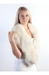 White fox fur collar